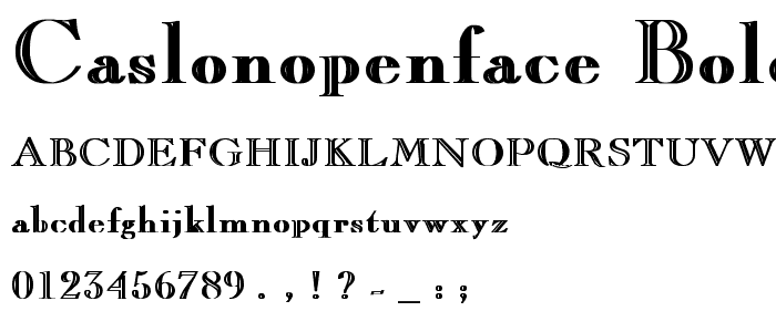 CaslonOpenFace Bold font